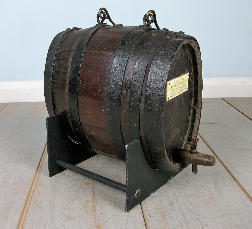 18th Century Oak Ship’s Spirit Barrel from HMS Royal George